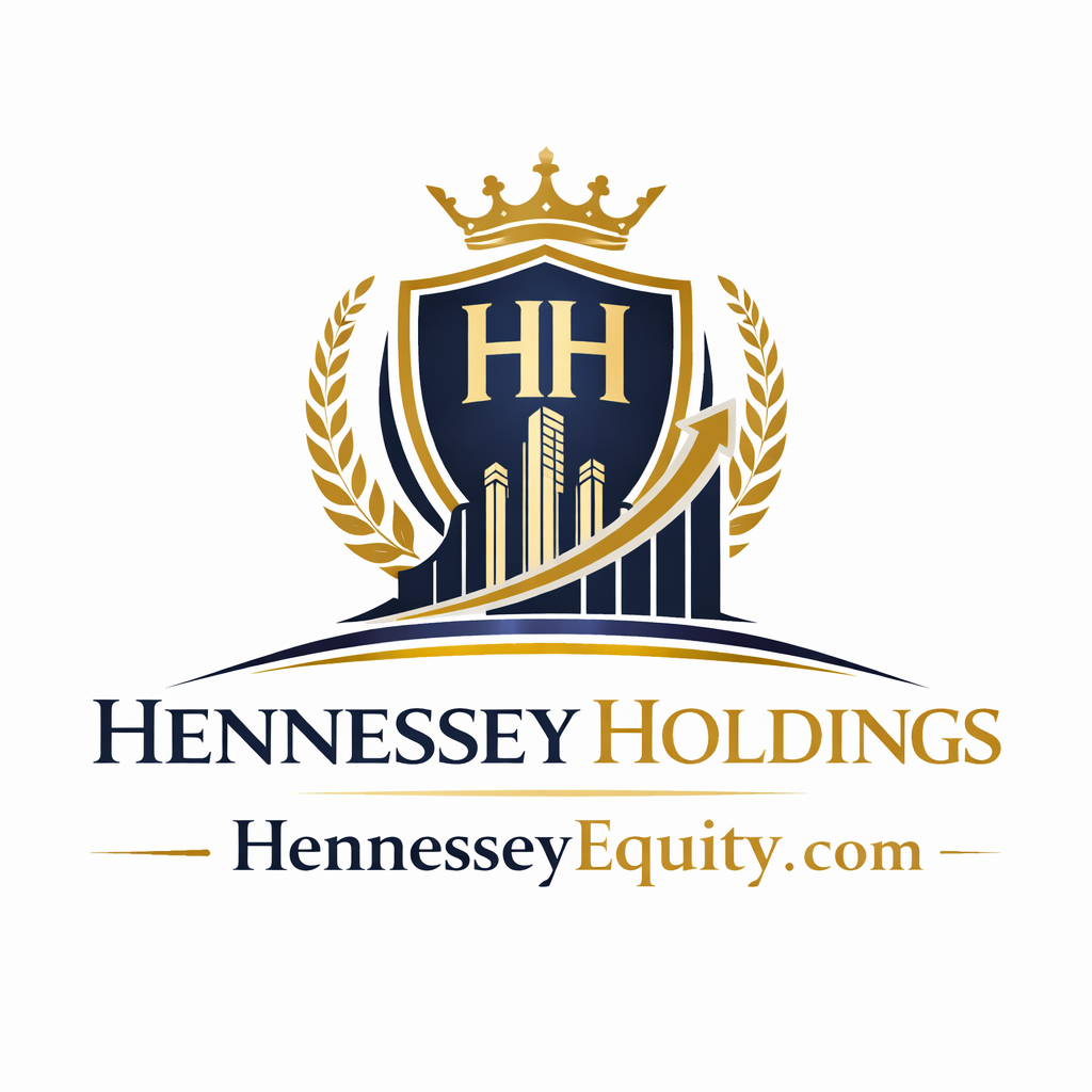 Hennessey Holdings crest, HH over a skyline